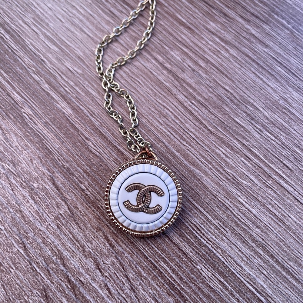 Chanel button necklace